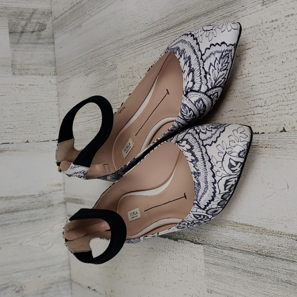 Furla Shoes - Furla Electra blue ankle strap leather flats Size 8 (38.5) Made in Italy